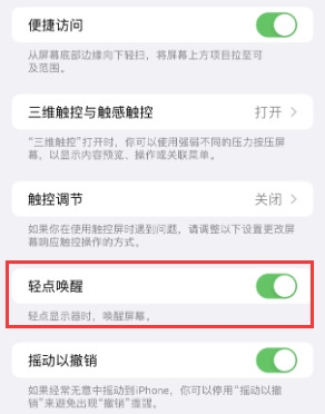 前郭苹果授权维修站分享iPhone轻点无法唤醒怎么办 